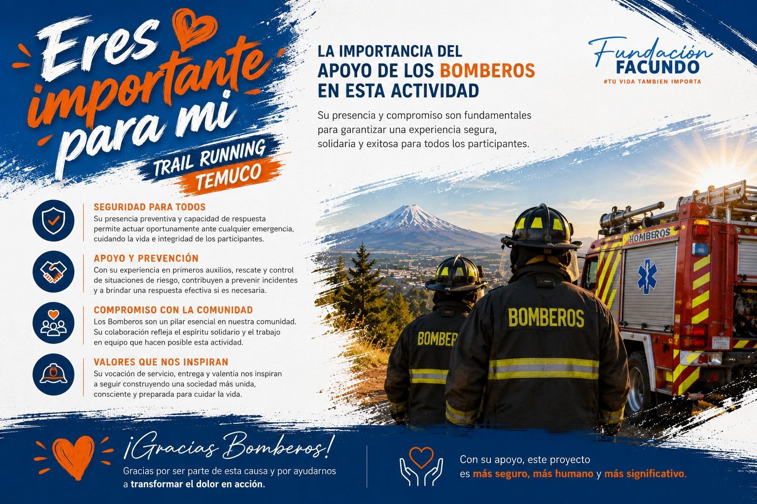 La importancia del apoyo de Bomberos de Temuco en el Trail Running